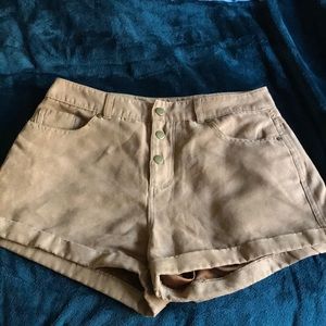 Hollister suede shorts